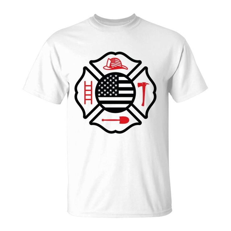 Firefighter Usa Flag Good Gift For Firefighter T-Shirt