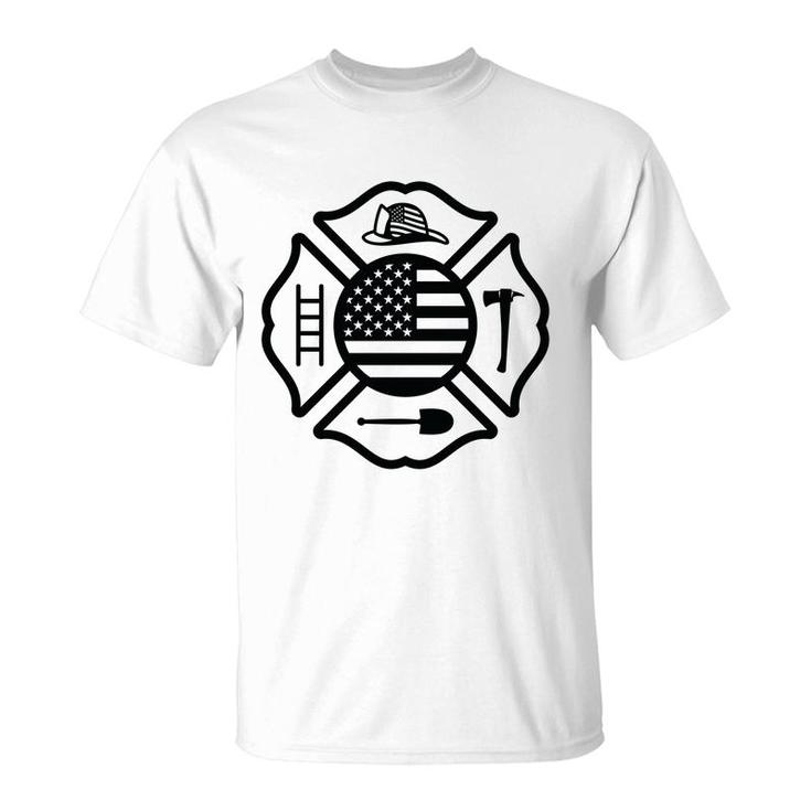 Firefighter Usa Flag Meaningful Gift For Firefighter T-Shirt