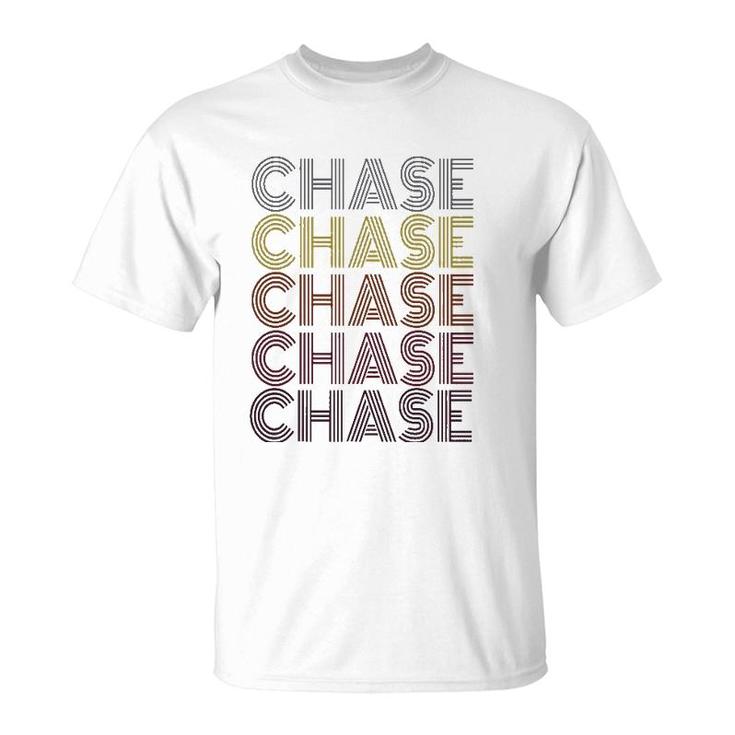 First Name Chase Retro Pattern Vintage Style T-Shirt
