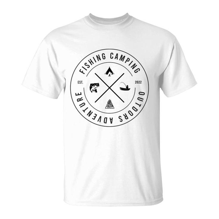 Fishing Camping Outdoor Adventure Summer Est 2022 T-Shirt
