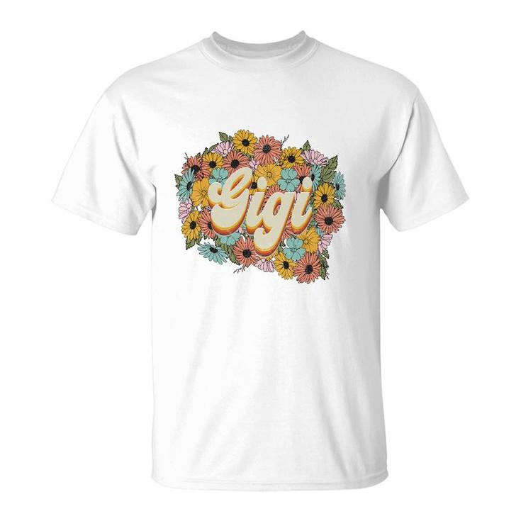 Florals Retro Gigi Flower Vintage Mothers Day T-Shirt
