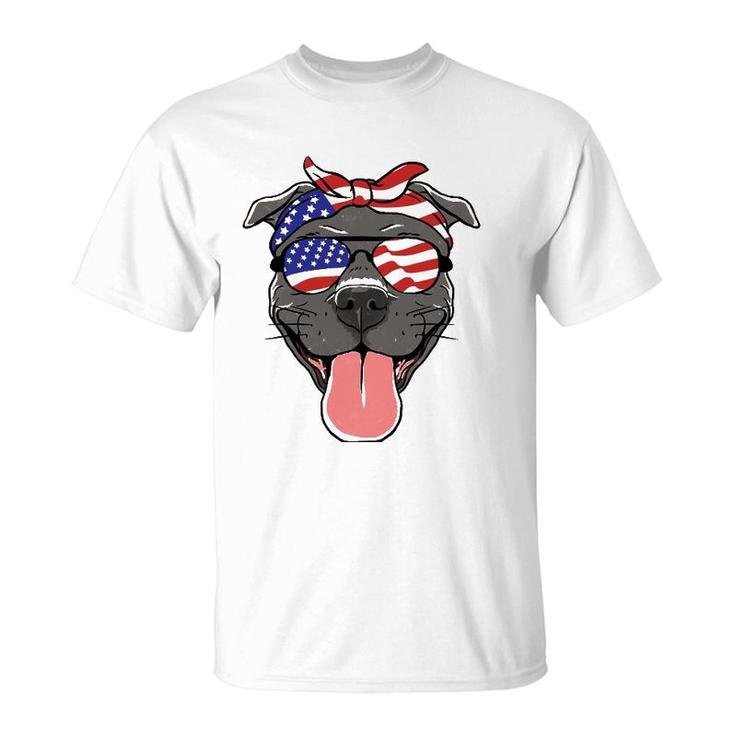 Fourth Of July Dog Lovers Patriotic Pup For Men Women Kids T-Shirt