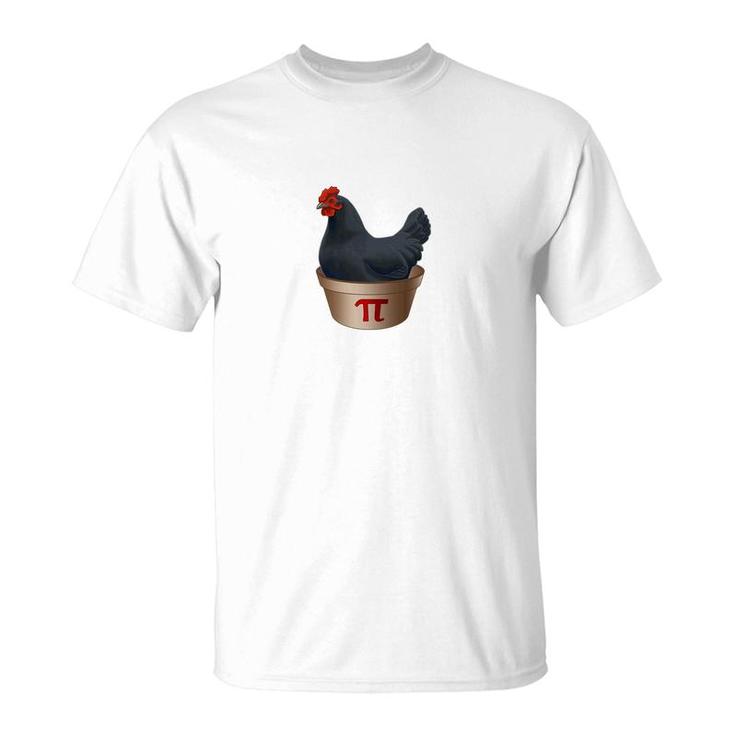 Funny Chicken Pot Pi Pot Pie Black Hen T-Shirt