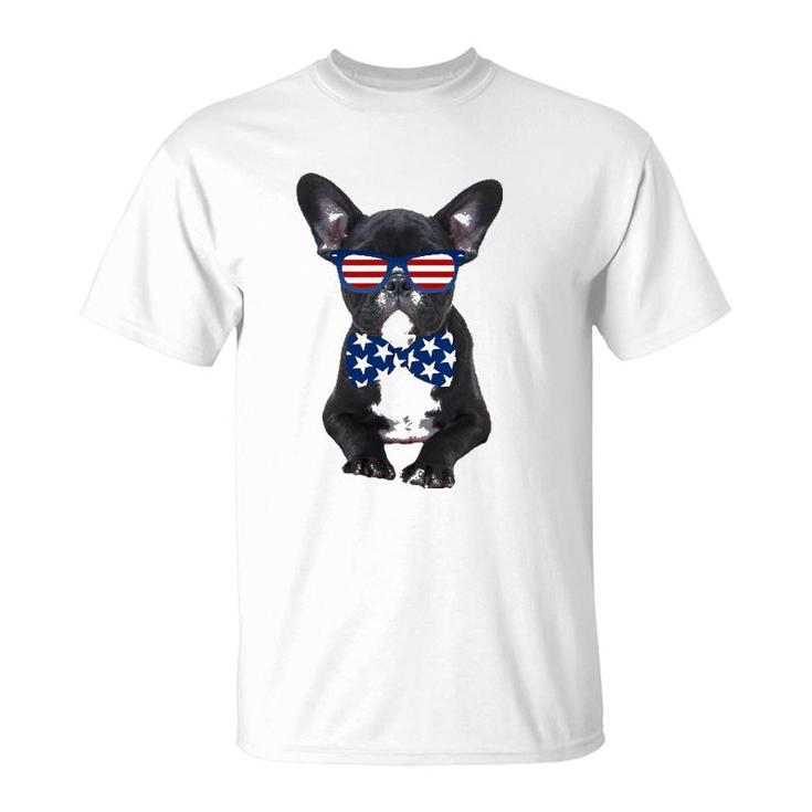 Funny French Bulldog 4Th Of July Patriotic Usa T-Shirt