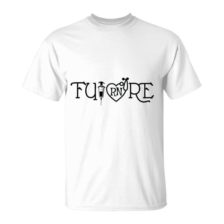 Future Nursing Practice Rn Nurse Black Graphic T-Shirt