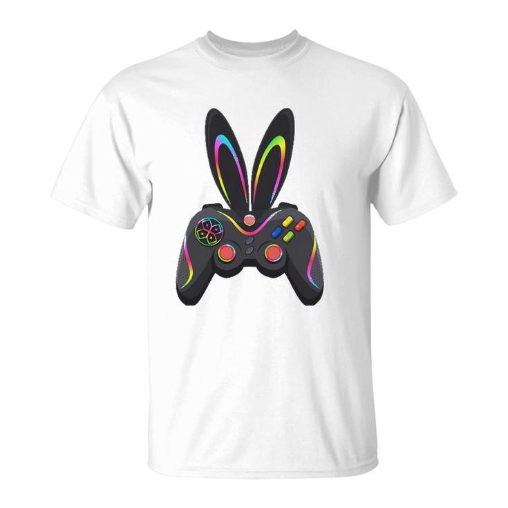 Gaming Controller With Bunny Ears Funny Easter Video Game T-Shirt