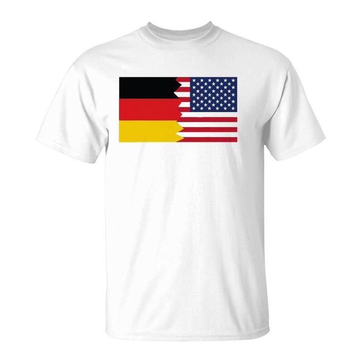 German American Half Germany Half America Flag T-Shirt