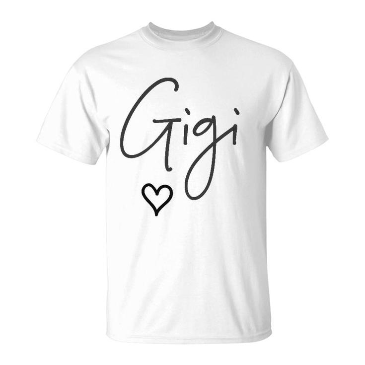 Gigi Heart For Women Christmas Gift For Grandma T-Shirt