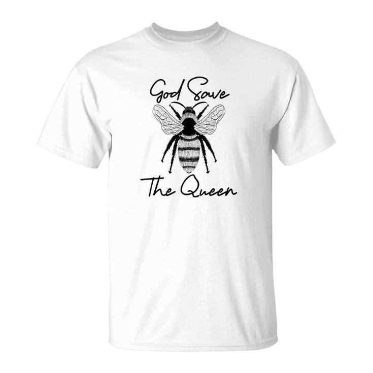 God Save The Queen Bumble Honey Bee Art Premium T-Shirt