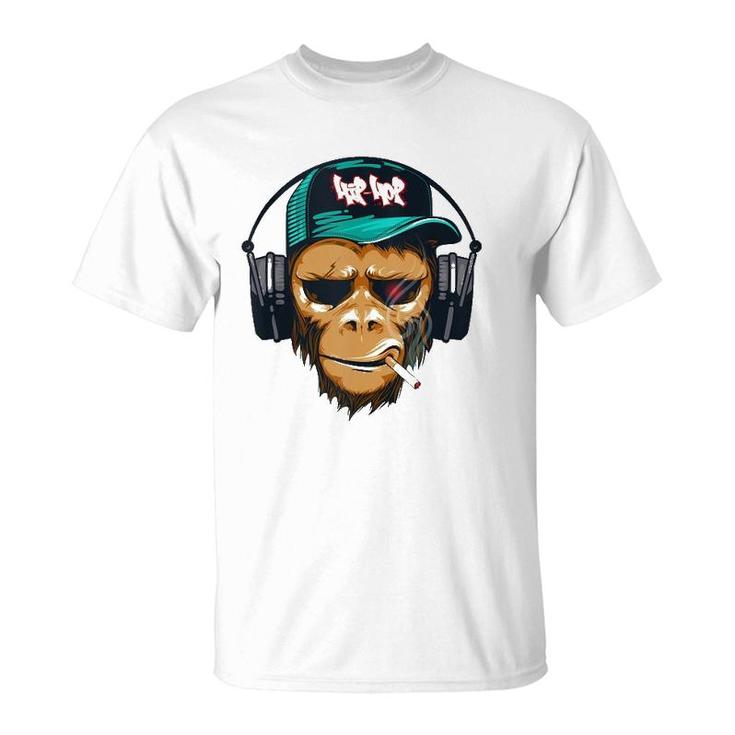 Graffiti Monkey Hip Hop Urban Hip Hop Graphic  T-Shirt