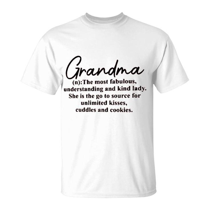 Grandma Definition Unlimited Kisses Cuddles And Cookies T-Shirt