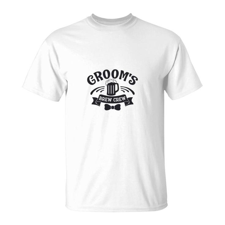 Grooms Brew Crew Groom Bachelor Party Great T-Shirt