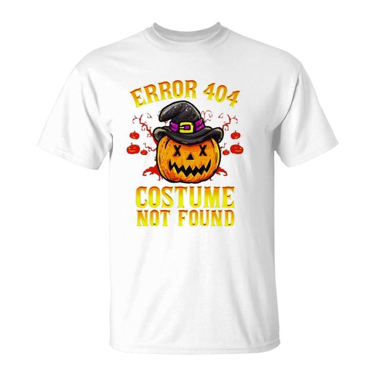 Halloween Easy Costume Not Found Funny Humor Men Women Kids T-Shirt