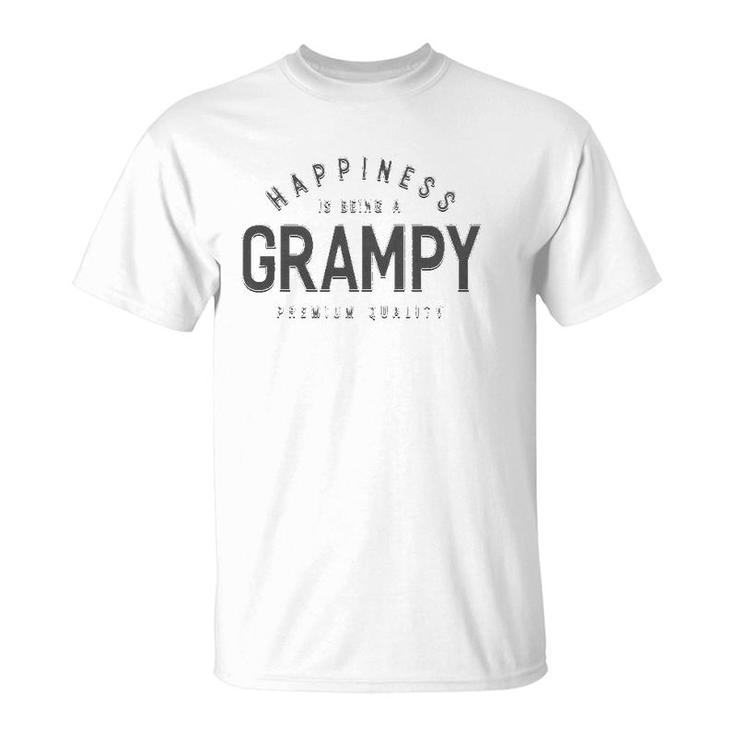 Happiness Is Being A Grampy Fathers Day Men Gift T-Shirt