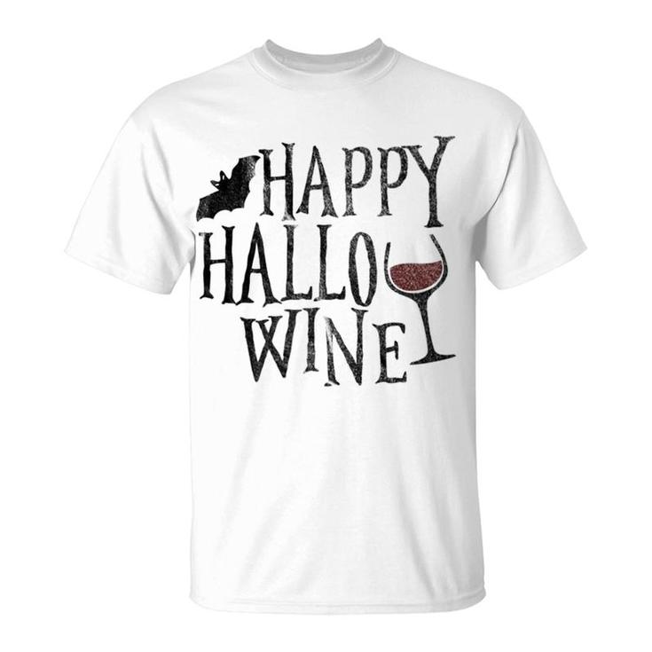 Happy Hallowine  Wine Halloween Tee T-Shirt