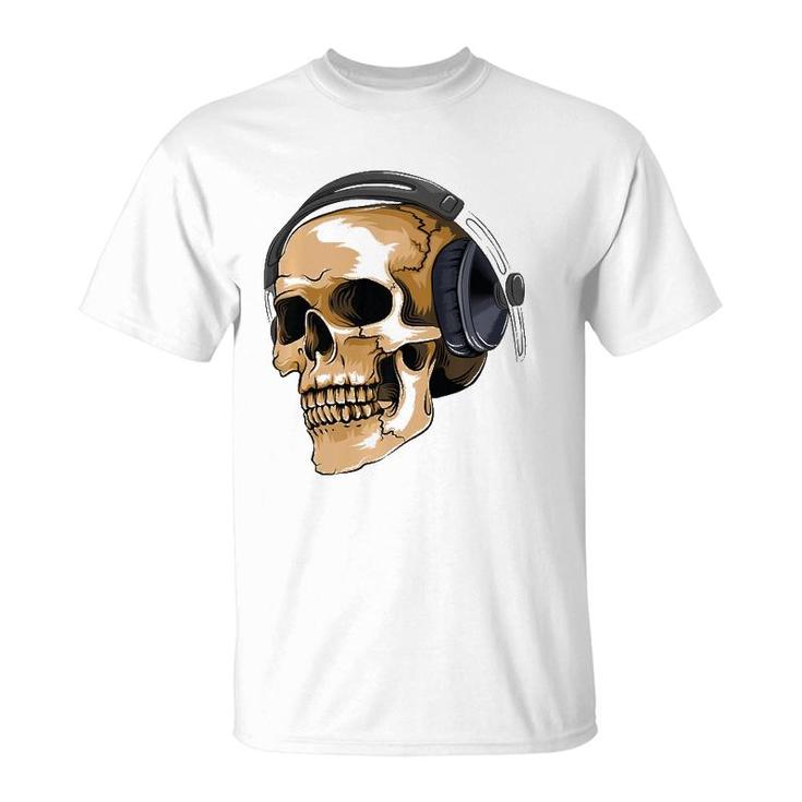 Headphone Skull  Electronic Hard Style Musician Gift T-Shirt