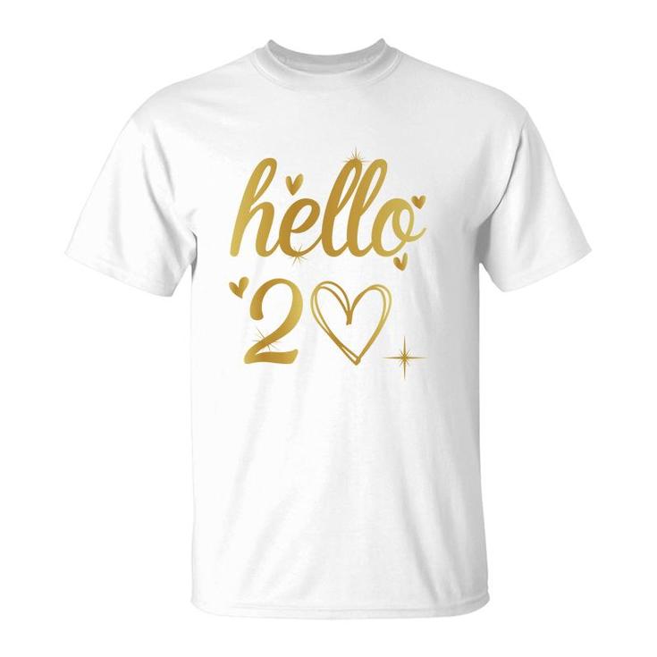 Hello 20Th Beautiful Birthday Since I Was Born In 2002 T-Shirt