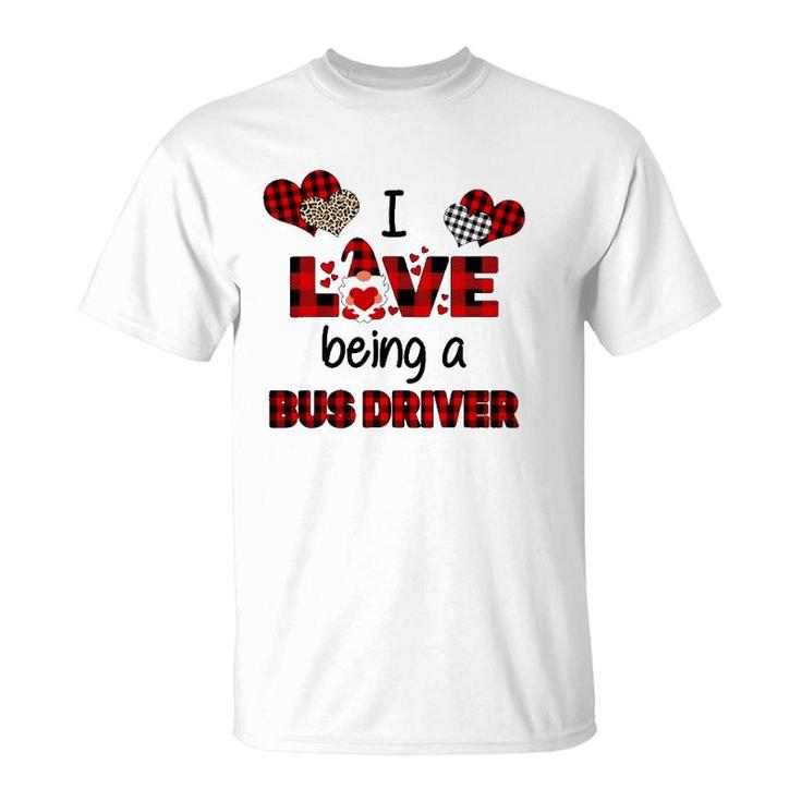 I Love Being A School Bus Driver Valentines Day T-Shirt