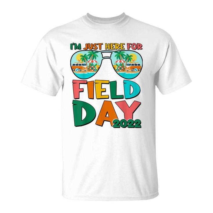 Im Just Here For Field Day Kids Boys Girls Teachers  T-Shirt