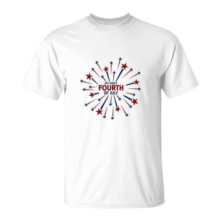 July Fourth July Independence Day Stars Circle 2022 T-Shirt