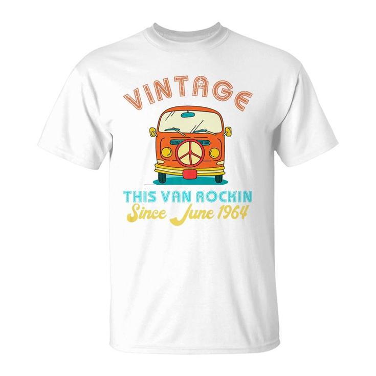 June 1964 65Th Birthday  Retro Vintage 1964 Birthday T-Shirt