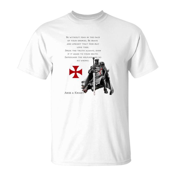 Knights Templar Warrior For Jesus And God Bible For Faith Premium T-Shirt