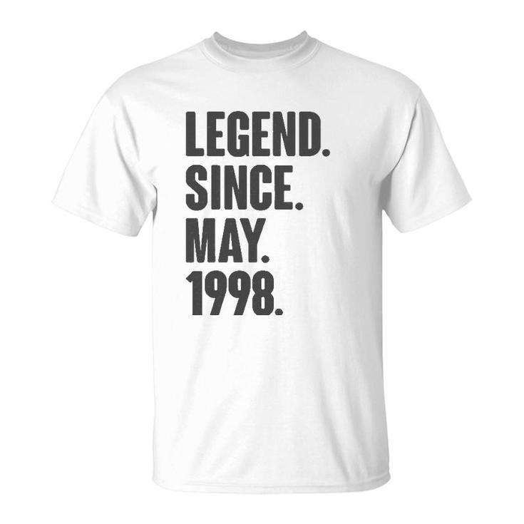 Legend Since May 1998 Birthday Gift For 23 Years Old Man T-Shirt