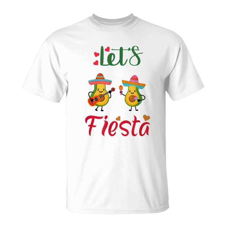 Lets Fiesta Avocado And Avocado Cinco De Mayo Mexican Party  T-Shirt