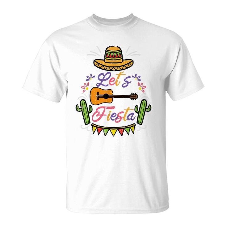 Lets Fiesta Cinco De Mayo Mexican Party Men Women Kids  T-Shirt
