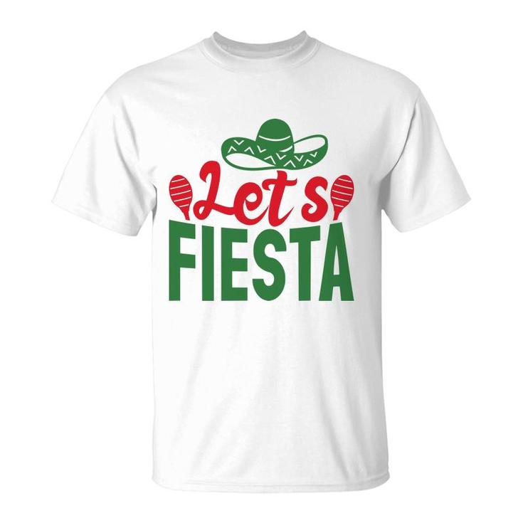 Lets Fiesta Colorful Decoration Gift For Human Red Green T-Shirt