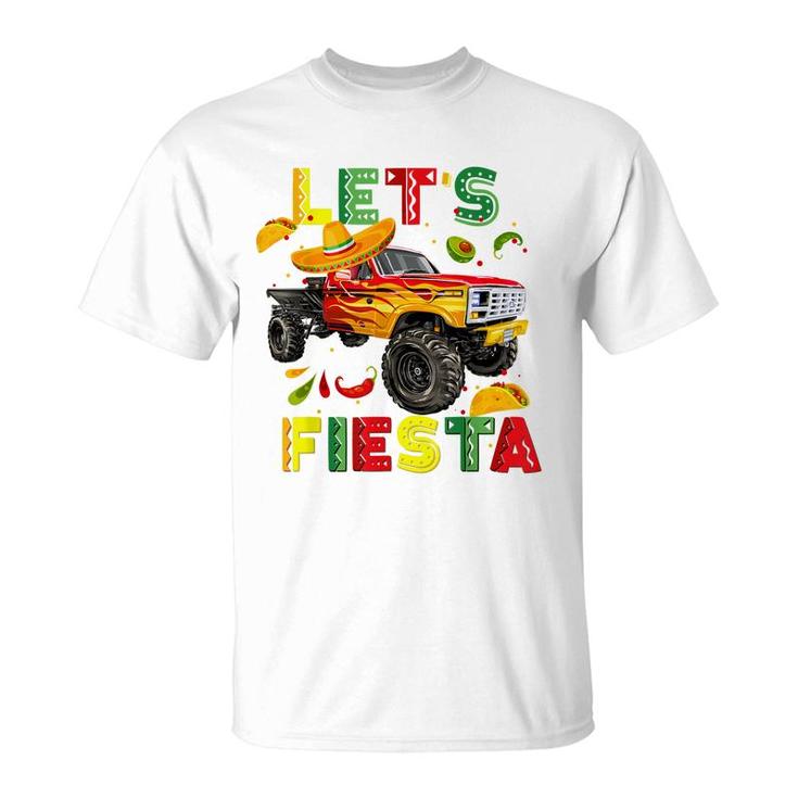 Lets Fiesta Monster Truck Happy Cinco De Mayo Costume  T-Shirt