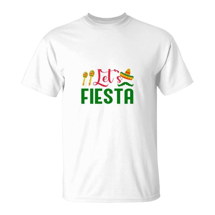 Lets Fiesta Red Green Decoration Gift For Human T-Shirt
