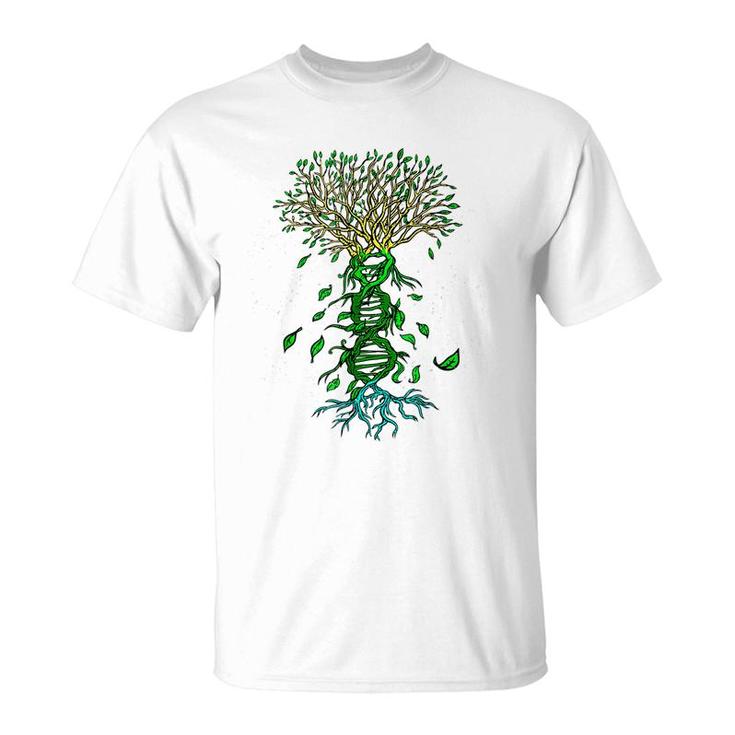 Life Tree Dna Earth Day Cool Nature Lover Environmentalist  T-Shirt