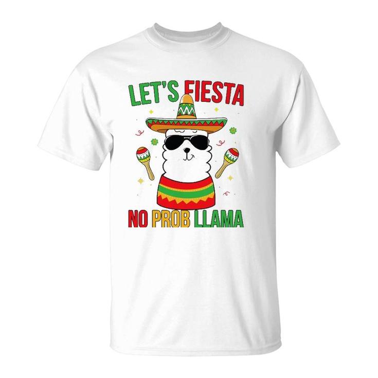 Llama Cinco De Mayo  Fiesta No Prob Funny Boys Girls T-Shirt