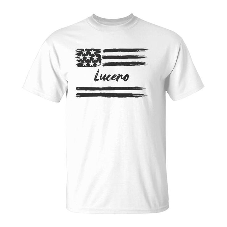 Lucero - Personalized Name Stars And Stripes Usa Flag T-Shirt