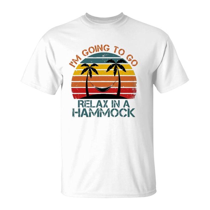 Mens Funny Sunset Hammock Quote Summer Beach Party Cool Hammock T-Shirt