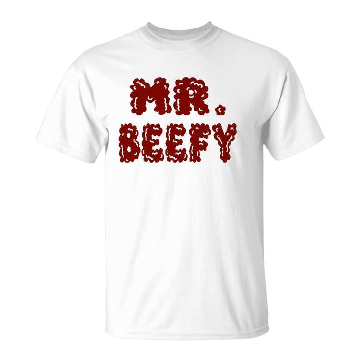 Mens Mr Beefy- Funny Graphic Art T-Shirt