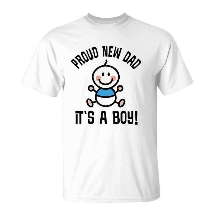 Mens Proud New Dad Its A Boy Fathers Day Gift T-Shirt