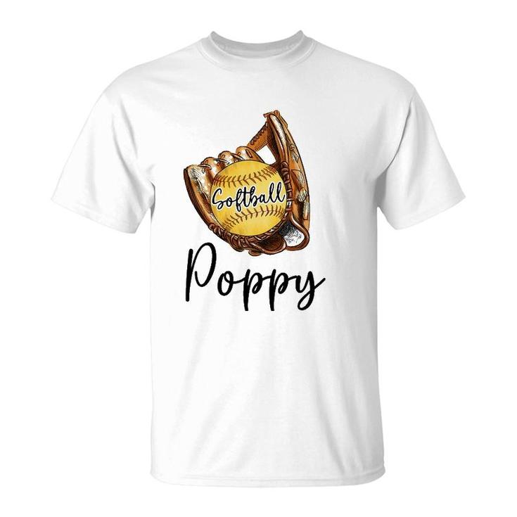 Mens Softball Poppy Sport Lover T-Shirt