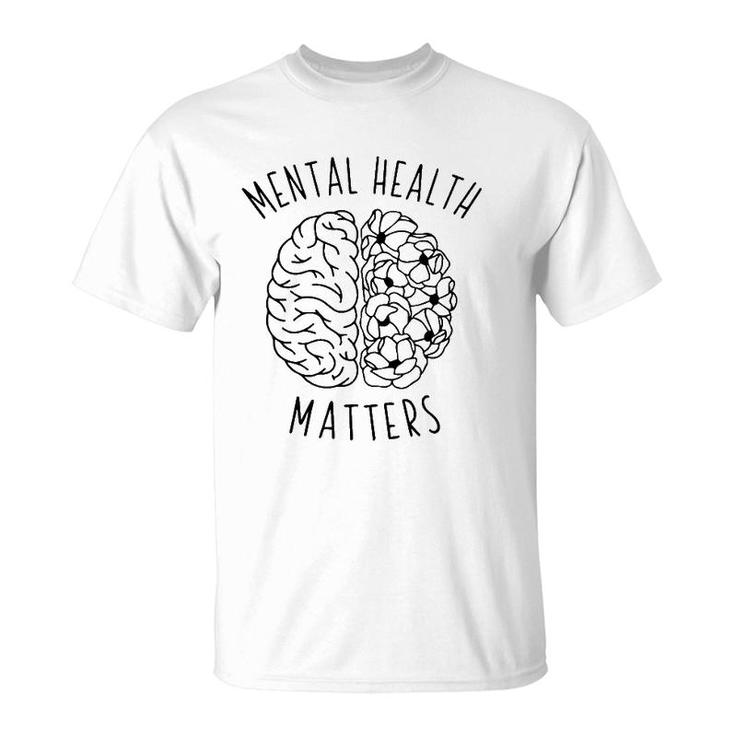 Mental Health Matters Human Brain Graphic Health Awareness T-Shirt