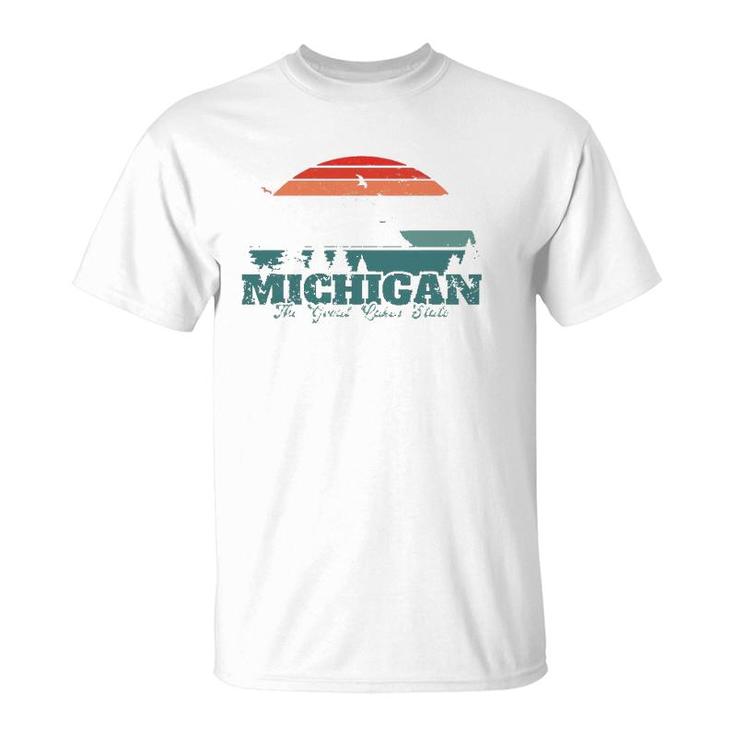 Michigan The Great Lakes State Proud Michigander T-Shirt