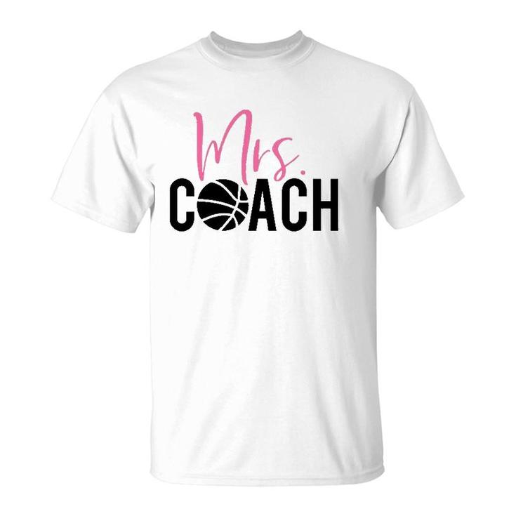 Mrs Basketball Coach For Basketball Coach Wife T-Shirt