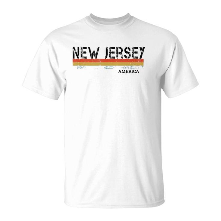 New Jersey Retro Vintage Stripes T-Shirt