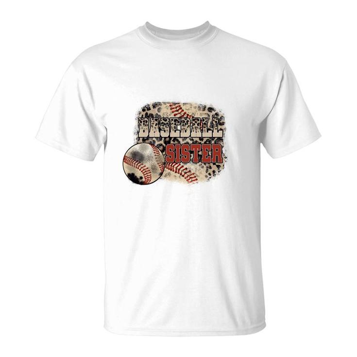 Original Baseball Sister Design Great Black Graphic T-Shirt
