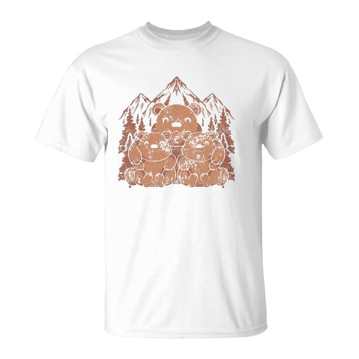 Outdoor Mountains Brown Bear Animal Nature Bear T-Shirt