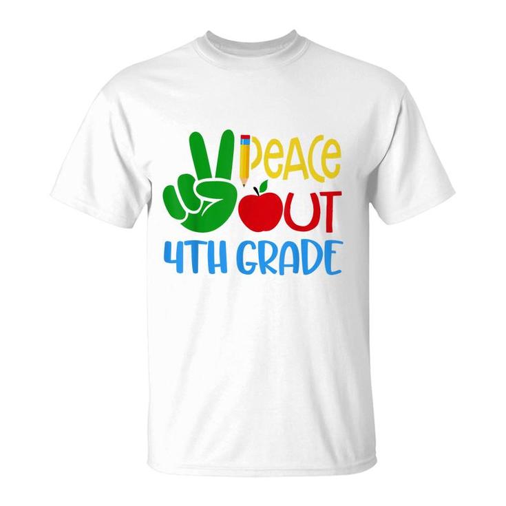 Peace Out 4Th Grade Graduation Last Day Of School Boy Girl  T-Shirt