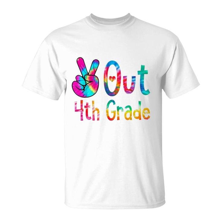 Peace Out 4Th Grade Tie Dye Graduation Last Day Of School  T-Shirt