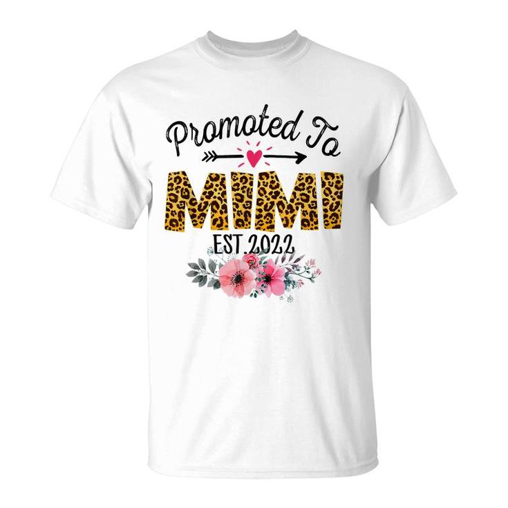 Promoted To Mimi 2022 First Time Mothers New Mom To Be Gift  T-Shirt