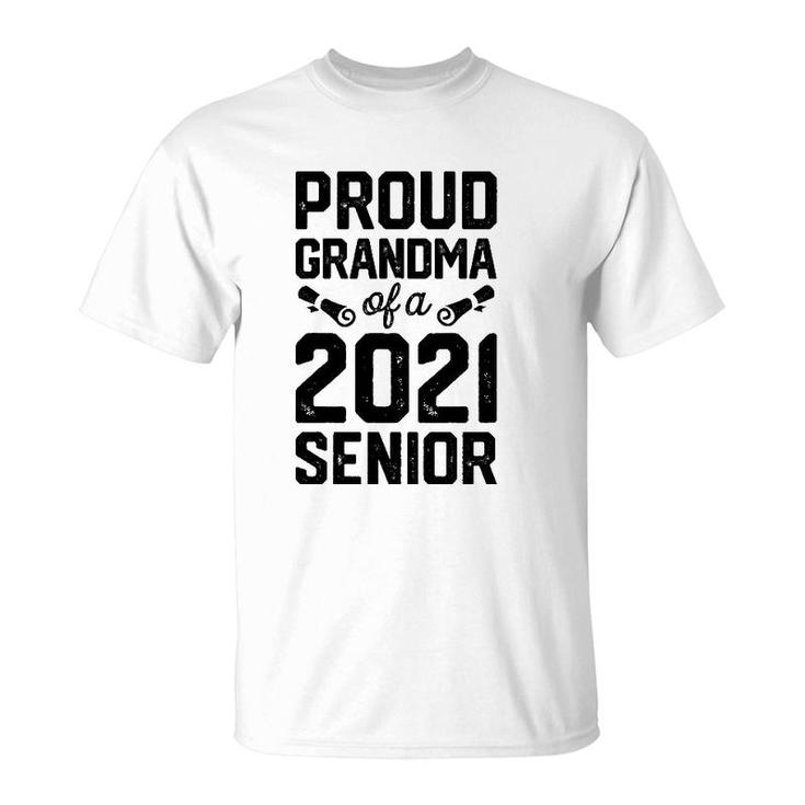 Proud Grandma Of A 2021 Senior Graduate Graduation Vintage T-Shirt