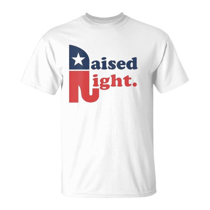 Raised Right Republican Elephant Retro Style Distressed V-Neck T-shirt